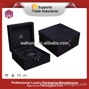 Creative Design Wooden Black Watch Box Logo Custom